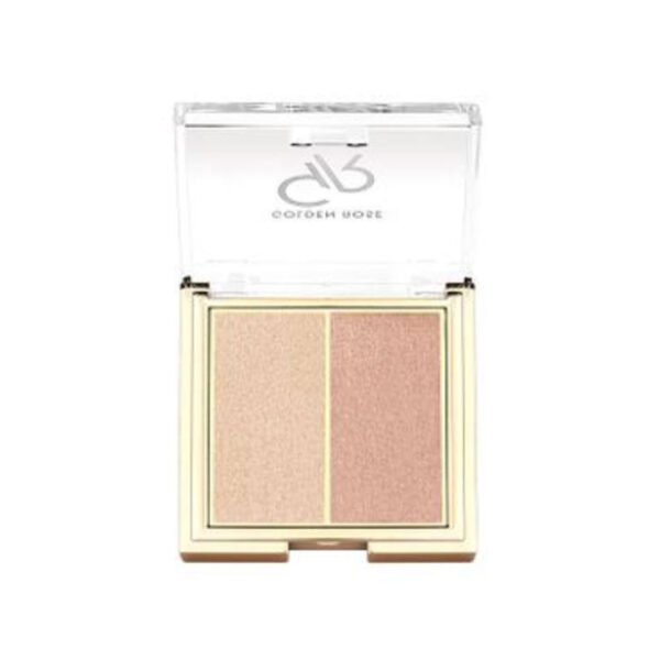 پالت هایلایتر دوتایی گلدن رز مدل سو گلو so glow شماره 102